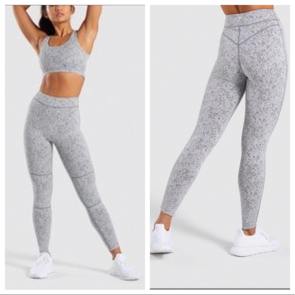 Gymshark Fleur Textured Leggings - Picture 1 of 12